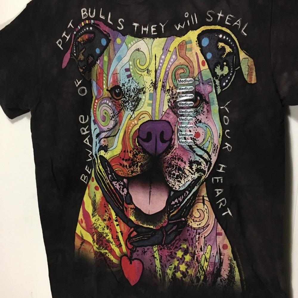 Black tie dye pit bull shirt